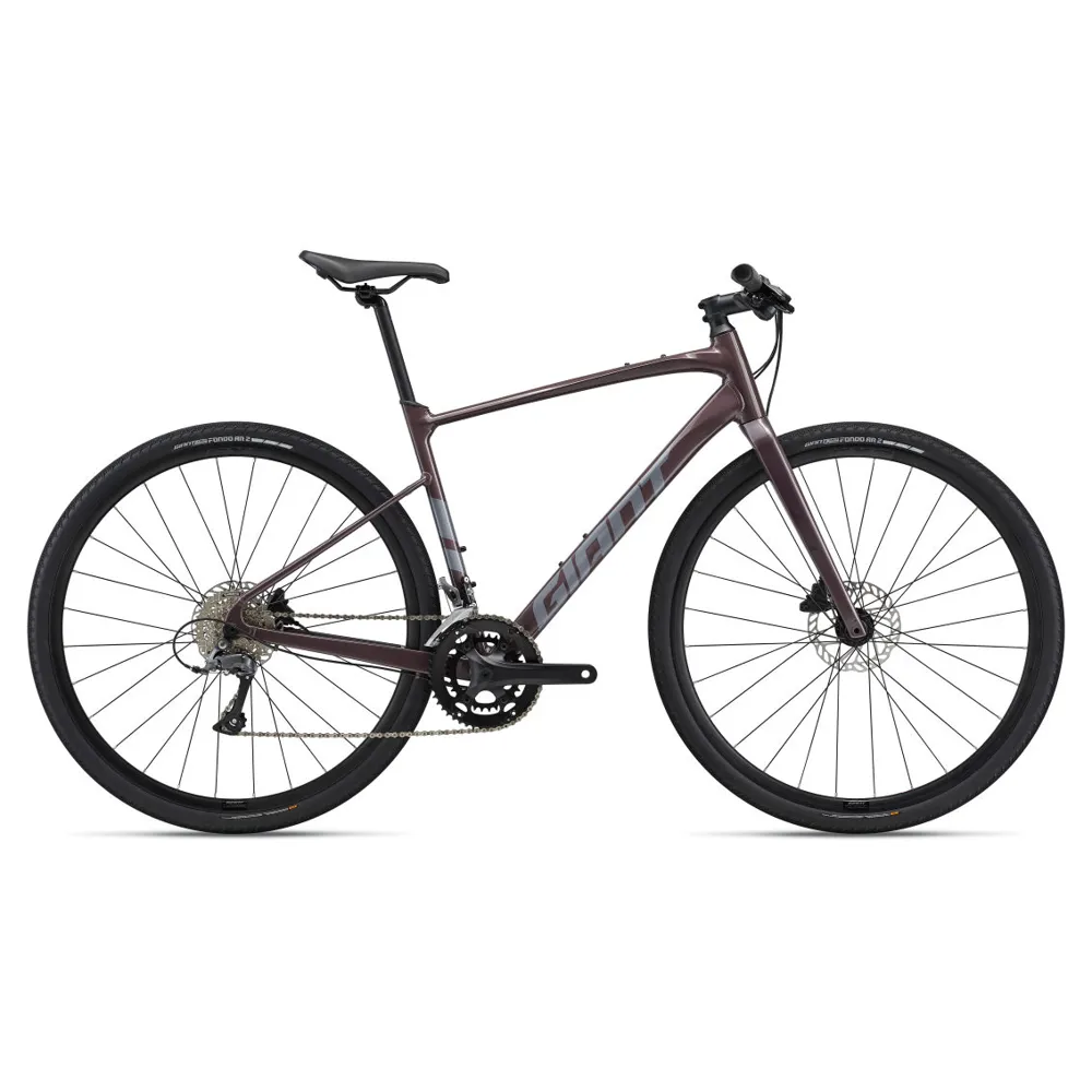 uPRISE Bikes Giant FastRoad AR 3 Flat Bar Road Bike - Charcoal Plum | Price match, 365 day return s, 18-Month Warranty, Finance Available & Free UK Delivery