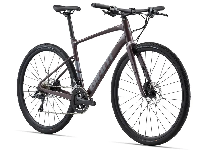 Giant FastRoad AR 3 Flat Bar Road Bike - Charcoal Plum-1