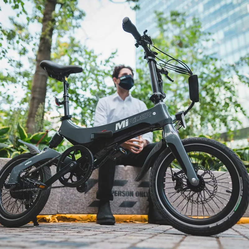 MiRider One Folding Electric Bike - Onyx Grey-3