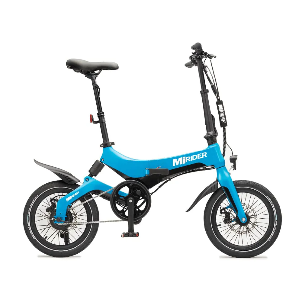 uPRISE Bikes Mirider MiRider One Folding Electric Bike - Blue | Price match, 365 day return s, 18-Month Warranty, Finance Available & Free UK Delivery