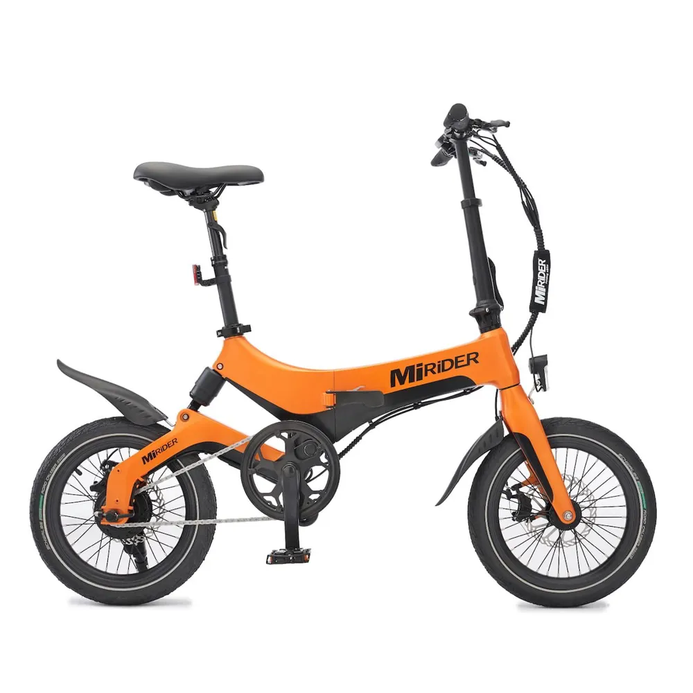 uPRISE Bikes Mirider MiRider One Folding Electric Bike - Orange/Black | Price match, 365 day return s, 18-Month Warranty, Finance Available & Free UK Delivery