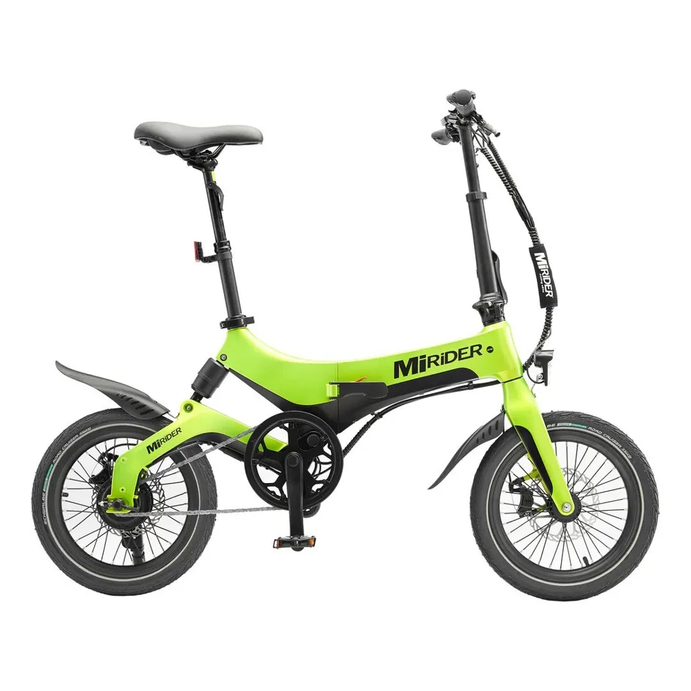 uPRISE Bikes Mirider MiRider One Folding Electric Bike - Acid Green | Price match, 365 day return s, 18-Month Warranty, Finance Available & Free UK Delivery
