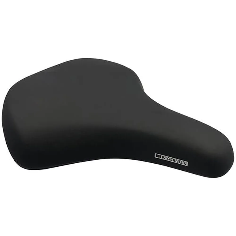 uPRISE Bikes Madison Freewheel U400 Gelcel Comfort Saddle - 224mm x 259mm - Black | Price match, 365 day return s, 18-Month Warranty, Finance Available & Free UK Delivery
