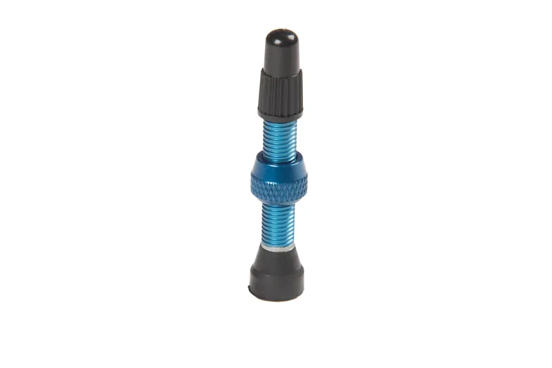 Stans No Tubes Alloy Presta Valves Pair - 35mm - Blue-2