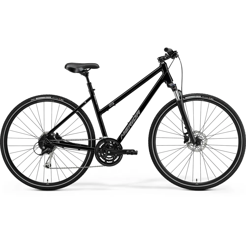 uPRISE Bikes Merida Crossway 100 Women's Hybrid Bike - Black/Silver | Price match, 365 day return s, 18-Month Warranty, Finance Available & Free UK Delivery