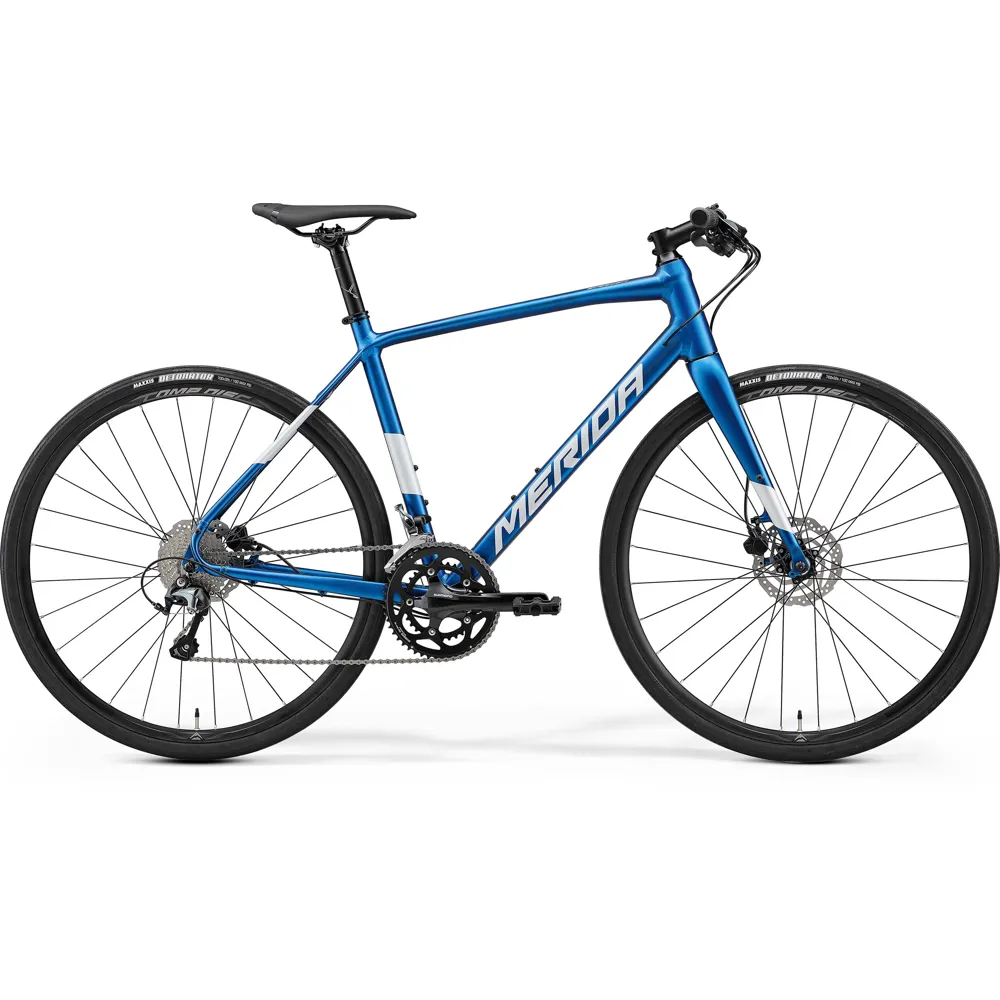 uPRISE Bikes Merida Speeder 300 Flat Bar Road Bike - Blue/Silver | Price match, 365 day return s, 18-Month Warranty, Finance Available & Free UK Delivery