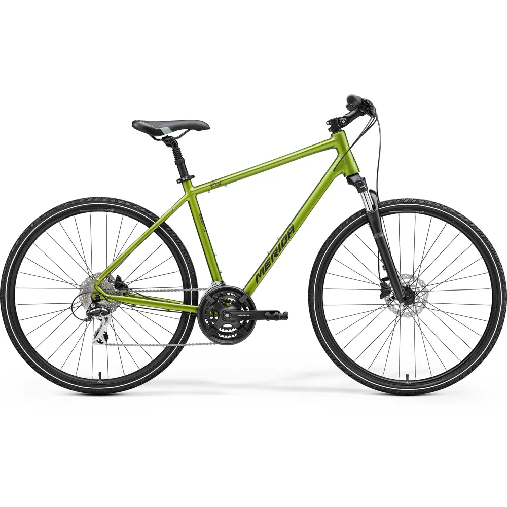 uPRISE Bikes Merida Crossway 20D Hybrid Bike - Green | Price match, 365 day return s, 18-Month Warranty, Finance Available & Free UK Delivery