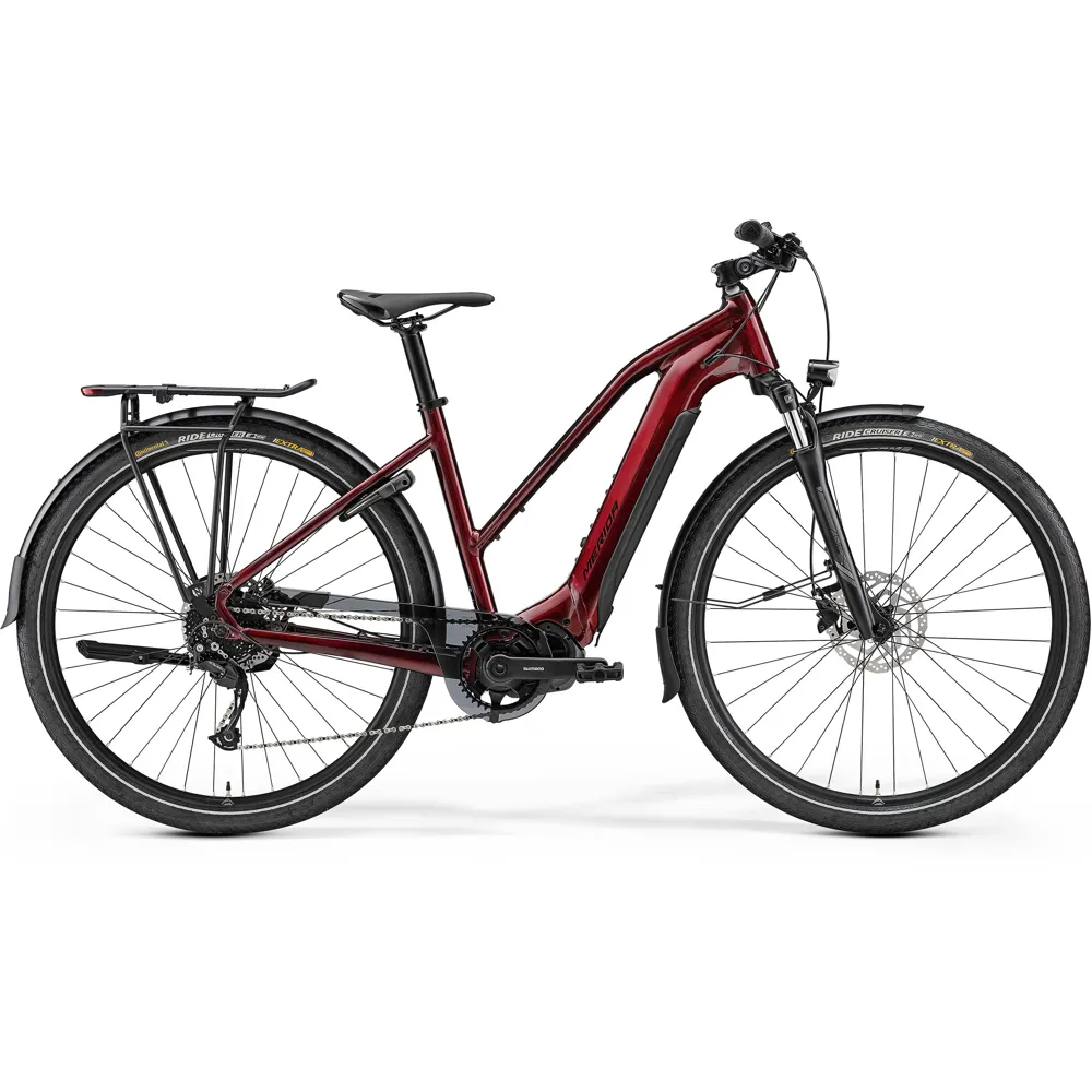 uPRISE Bikes Merida eSpresso 400 S EQ Women's Electric Urban Bike - Red/Black | Price match, 365 day return s, 18-Month Warranty, Finance Available & Free UK Delivery