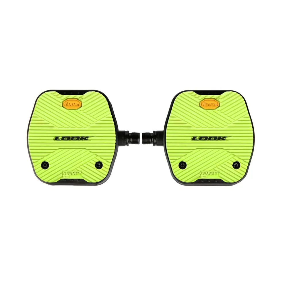 uPRISE Bikes Look Geo City Grip Flat Pedal - Lime | Price match, 365 day return s, 18-Month Warranty, Finance Available & Free UK Delivery