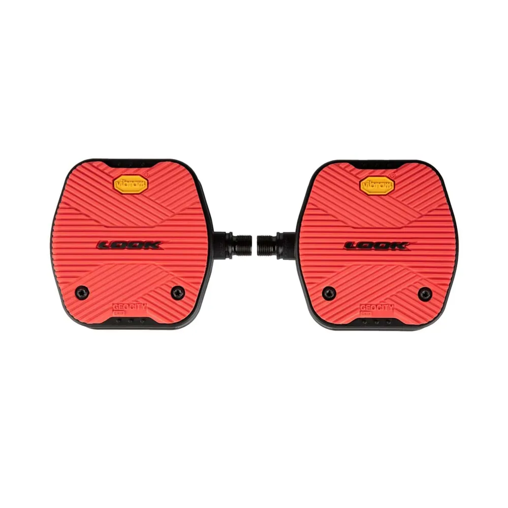 uPRISE Bikes Look Geo City Grip Flat Pedal - Red | Price match, 365 day return s, 18-Month Warranty, Finance Available & Free UK Delivery