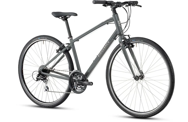 Ridgeback Velocity 2025 Hybrid Bike - Grey/Black-1