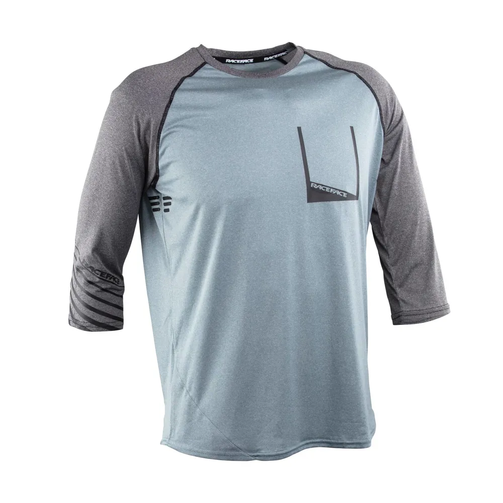 uPRISE Bikes Race Face Stage 3/4 sleeved MTB Jersey - Concrete | Price match, 365 day return s, 18-Month Warranty, Finance Available & Free UK Delivery