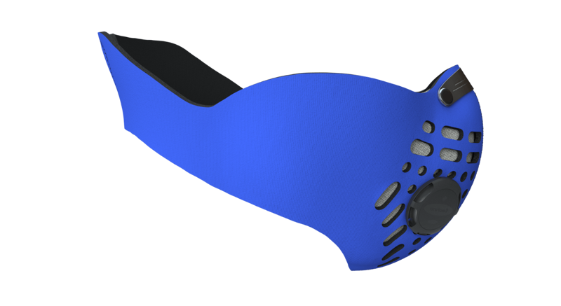 Respro Techno Anti-Pollution Mask - Blue-2