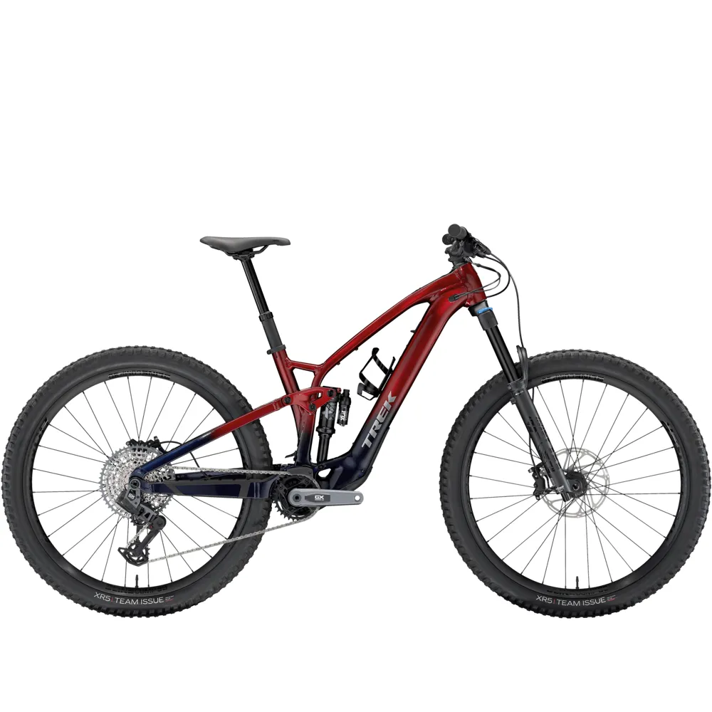 uPRISE Bikes Trek Fuel EXe 8 GX AXS 29er 2025 Electric Full Sus MTB - Red/Dark Blue | Price match, 365 day return s, 18-Month Warranty, Finance Available & Free UK Delivery
