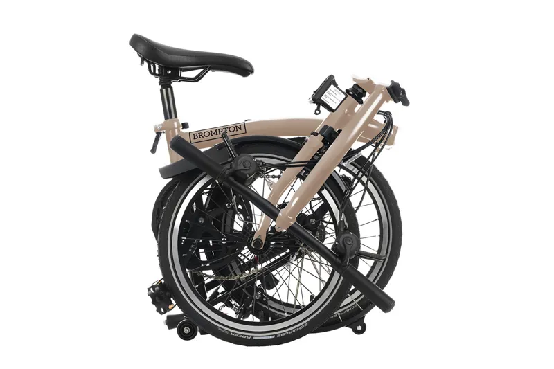 Brompton S6L Low Bar C Line Explore 2024 Folding Bike - Dune