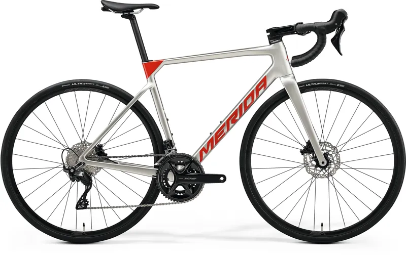 Merida Scultura 4000 2024 Carbon Road Bike - Titanium/Red