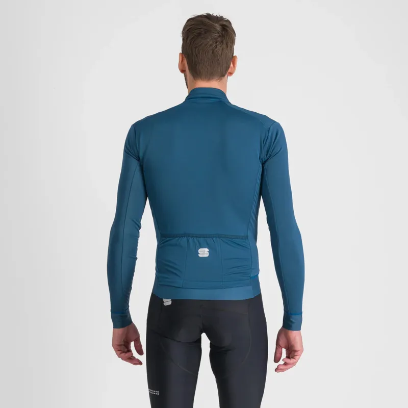 Sportful Monocrom Thermal Men's Long Sleeve Jersey - Blue Sea-1