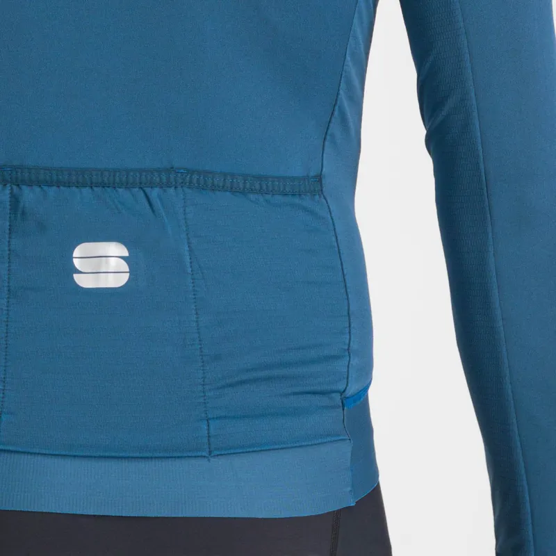 Sportful Monocrom Thermal Men's Long Sleeve Jersey - Blue Sea-4