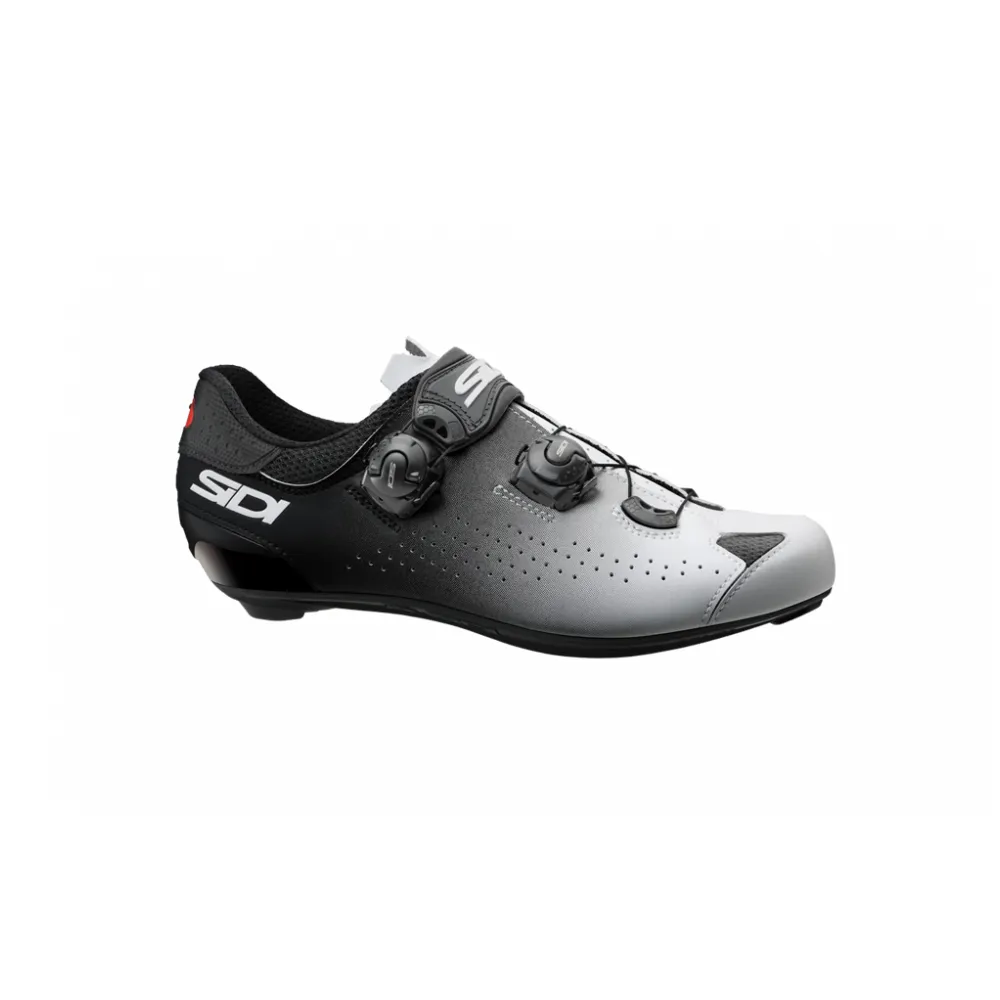 uPRISE Bikes Sidi Genius 10 Mega Fit Road Shoes - White/Black | Price match, 365 day return s, 18-Month Warranty, Finance Available & Free UK Delivery