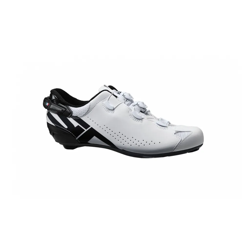 uPRISE Bikes Sidi Shot 2S Carbon Road Shoes - White/Black | Price match, 365 day return s, 18-Month Warranty, Finance Available & Free UK Delivery