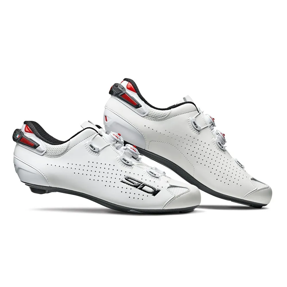 uPRISE Bikes Sidi Sport S.R.L Sidi Shot 2 Road Shoes - White/White - Size 46.5 | Price match, 365 day return s, 18-Month Warranty, Finance Available & Free UK Delivery