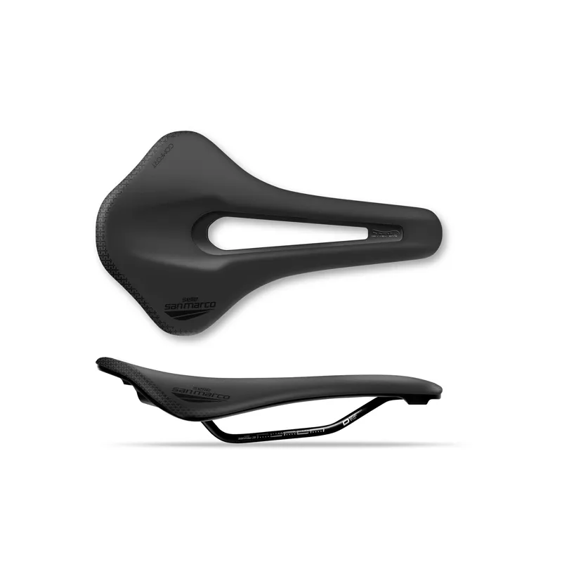Selle San Marco Shortfit 2.0 Comfort Dynamic Saddle - Black-1