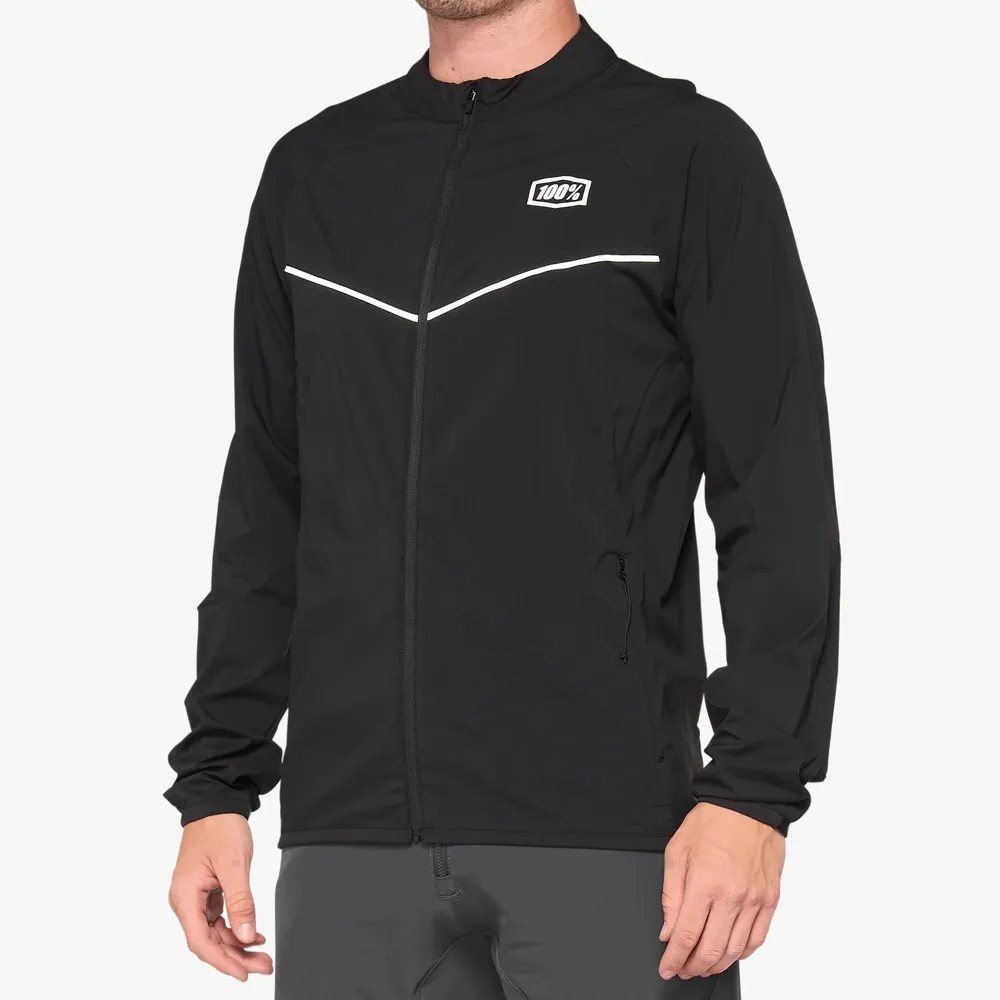 uPRISE Bikes 100 Percent Corridor Stretch Windbreaker Men's Jacket - Black | Price match, 365 day return s, 18-Month Warranty, Finance Available & Free UK Delivery