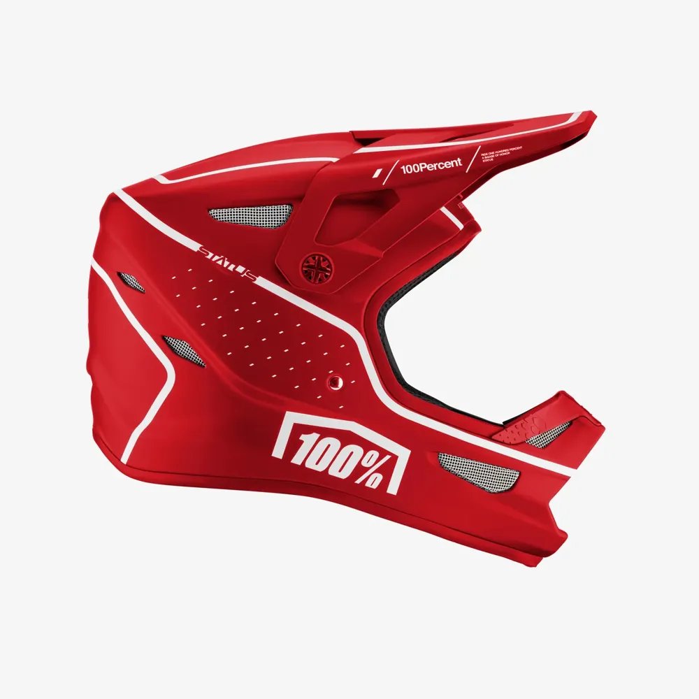 uPRISE Bikes 100 Percent Status Full Face MTB Helmet - Dreamflow Red | Price match, 365 day return s, 18-Month Warranty, Finance Available & Free UK Delivery