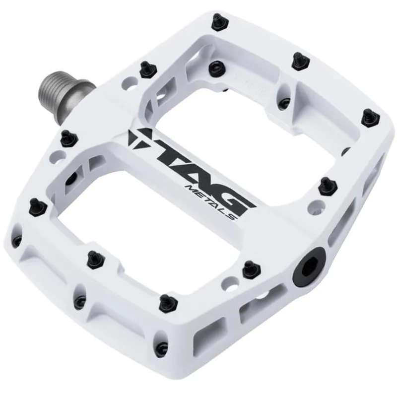 TAG Metals T3 Nylon Flat MTB Pedals - White