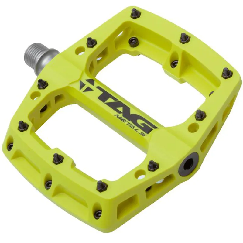 TAG Metals T3 Nylon Flat MTB Pedals - Yellow