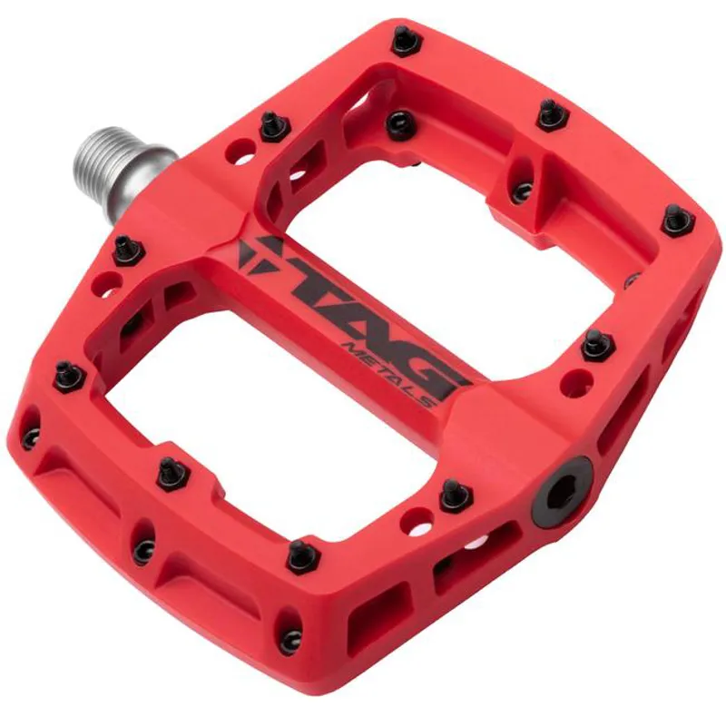 TAG Metals T3 Nylon Flat MTB Pedals - Red