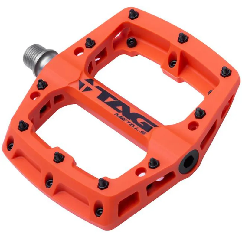 TAG Metals T3 Nylon Flat MTB Pedals - Orange