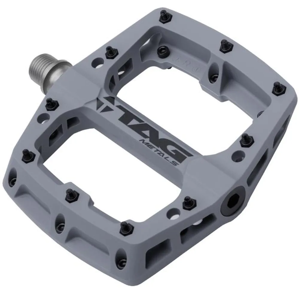 uPRISE Bikes TAG Metals T3 Nylon Flat MTB Pedals - Grey | Price match, 365 day return s, 18-Month Warranty, Finance Available & Free UK Delivery
