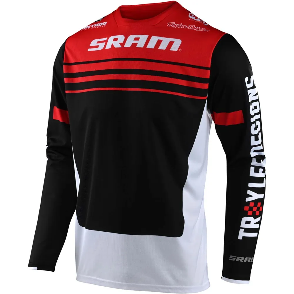 uPRISE Bikes Troy Lee Designs Troy Lee Sprint Long Sleeve Jersey - Formula Sram - Red/Black | Price match, 365 day return s, 18-Month Warranty, Finance Available & Free UK Delivery