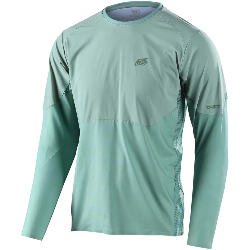 uPRISE Bikes Troy Lee Designs Troy Lee Drift Long Sleeve Men's Jersey - Glass Green | Price match, 365 day return s, 18-Month Warranty, Finance Available & Free UK Delivery