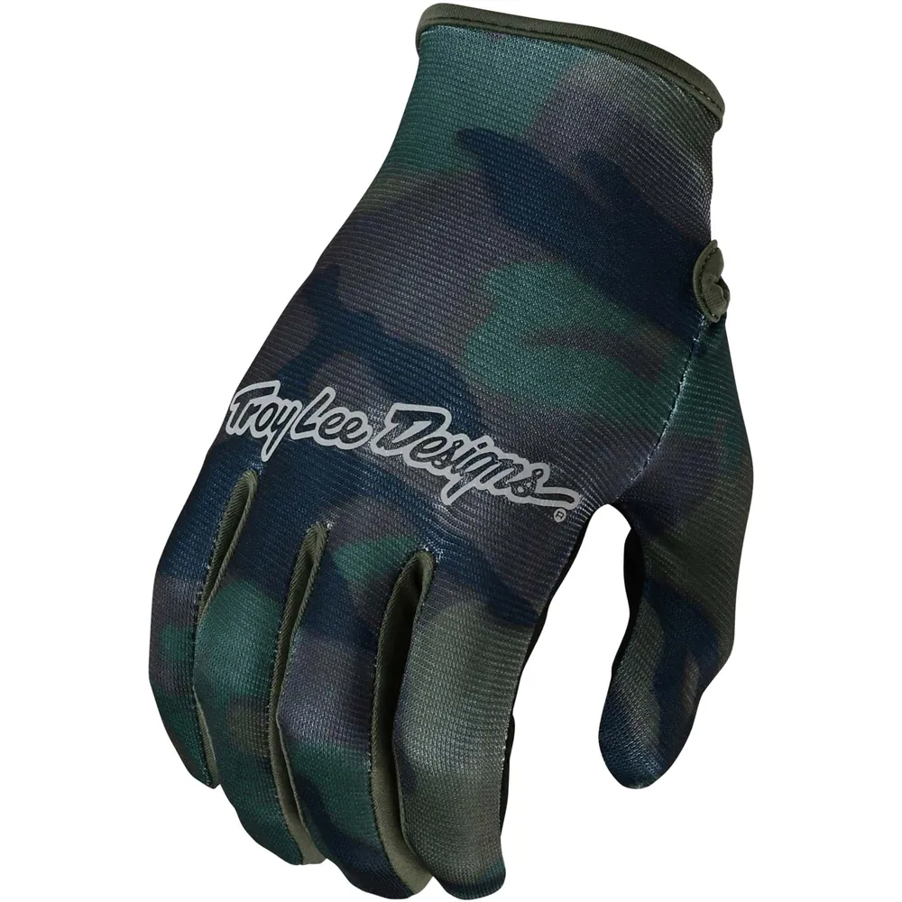uPRISE Bikes Troy Lee Designs Flowline Men's MTB Long Finger Gloves - Camo Army | Price match, 365 day return s, 18-Month Warranty, Finance Available & Free UK Delivery