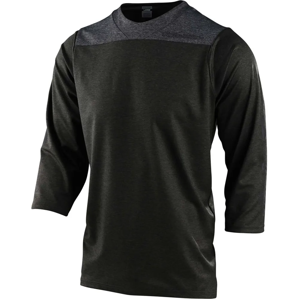 uPRISE Bikes Troy Lee Designs Troy Lee Ruckus 3/4 Sleeve Jersey - Heather/Dark Olive - Small | Price match, 365 day return s, 18-Month Warranty, Finance Available & Free UK Delivery