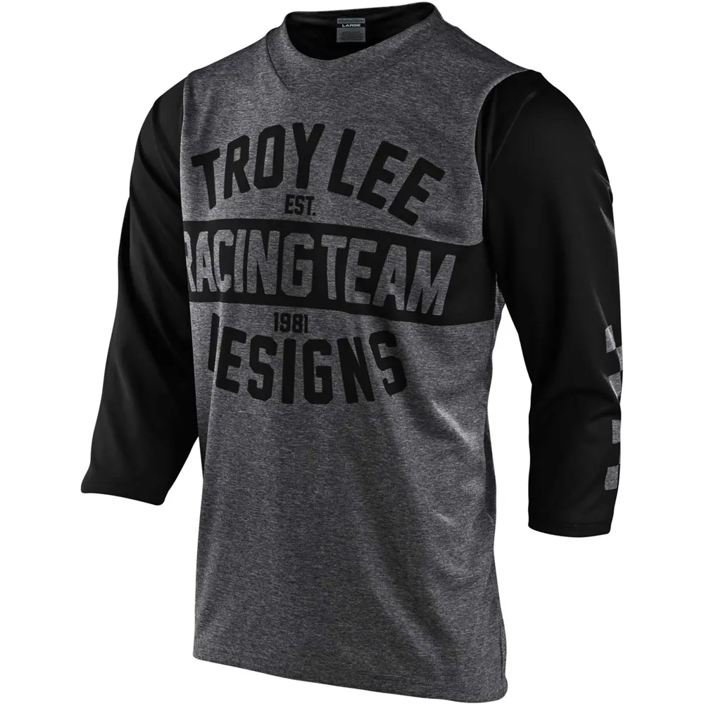 uPRISE Bikes Troy Lee Designs Ruckus 3/4 Sleeve Jersey - Team 81 - Heather/Grey | Price match, 365 day return s, 18-Month Warranty, Finance Available & Free UK Delivery