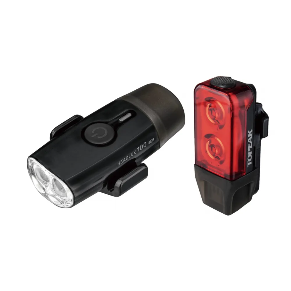 uPRISE Bikes Topeak Powerlux HL100/TL25 Combination USB Light Set - Black | Price match, 365 day return s, 18-Month Warranty, Finance Available & Free UK Delivery