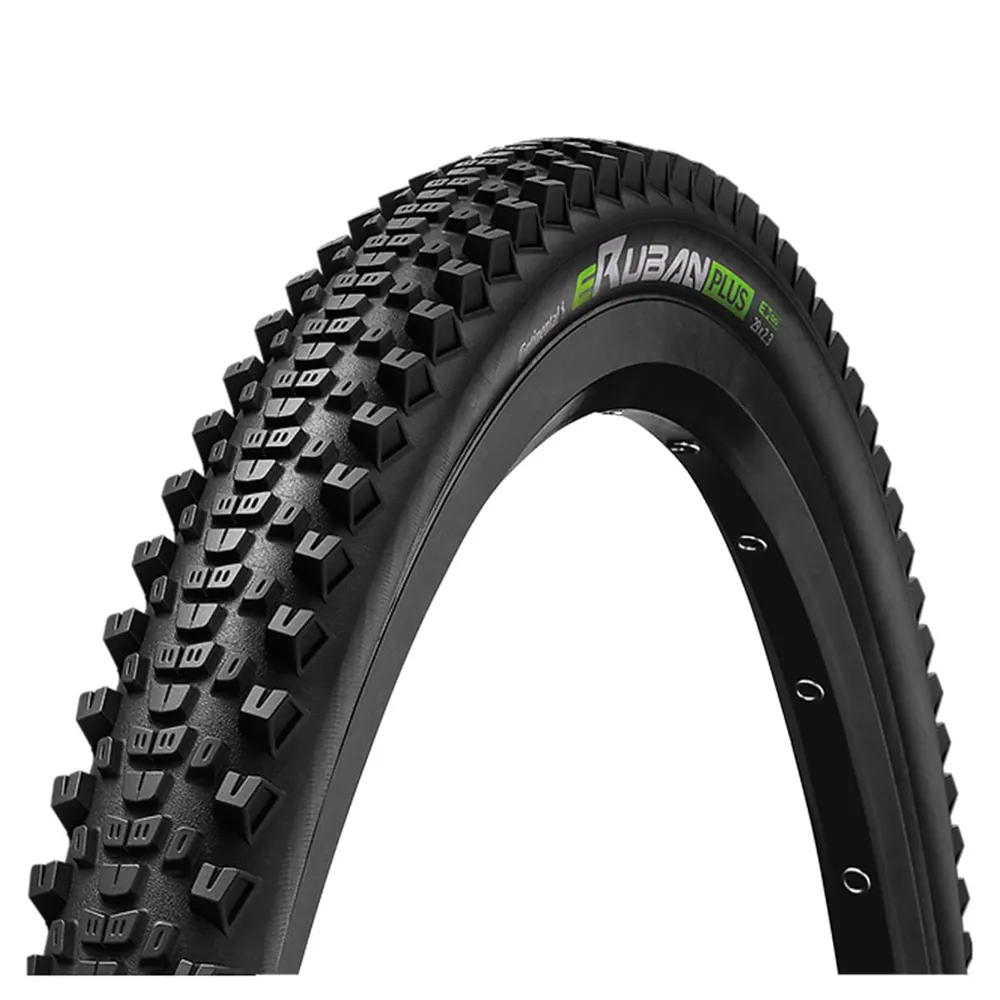 uPRISE Bikes Continental eRuban Plus Wire Bead Tyre - Black/Black Reflex | Price match, 365 day returns, 18-Month Warranty, Finance Available & Free UK Delivery