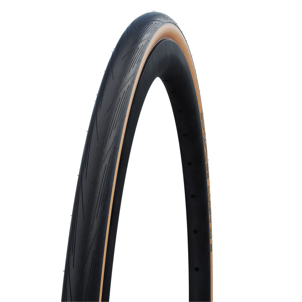 uPRISE Bikes Schwalbe Lugano II K-Guard 700 x 25c Road Bike Tyre - Black/Tan | Price match, 365 day return s, 18-Month Warranty, Finance Available & Free UK Delivery