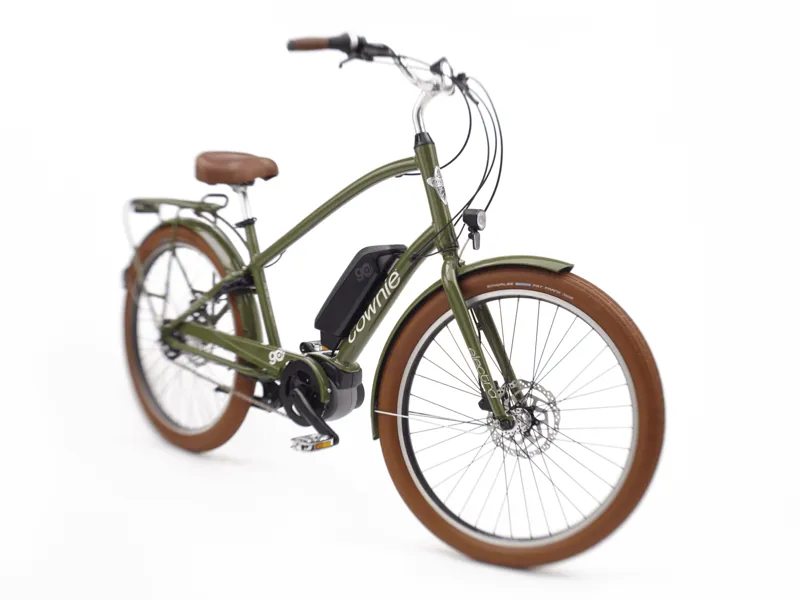 Electra Townie Go 5i EQ Step Over 2025 Electric Hybrid Bike - Olive-1