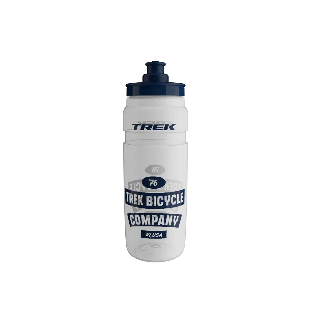 uPRISE Bikes Trek Fly 750ml Water Bottle - Clear/Dark Blue | Price match, 365 day return s, 18-Month Warranty, Finance Available & Free UK Delivery