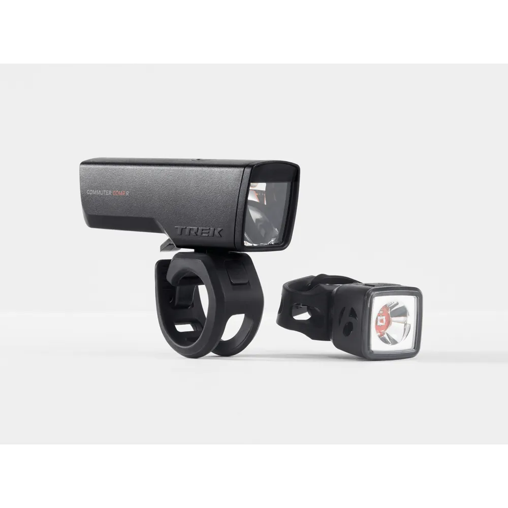 uPRISE Bikes Trek Commuter Comp R/Flare R City Bike USB Light Set - Black | Price match, 365 day return s, 18-Month Warranty, Finance Available & Free UK Delivery