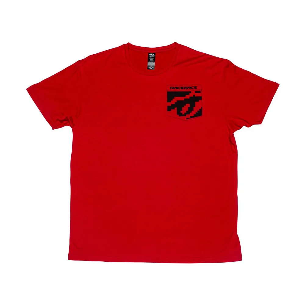uPRISE Bikes Race Face 8 Bit Pocket Short Sleeve T-Shirt - Red | Price match, 365 day return s, 18-Month Warranty, Finance Available & Free UK Delivery