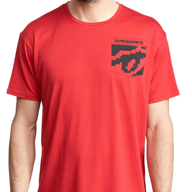 Race Face 8 Bit Pocket Short Sleeve T-Shirt - Red -1