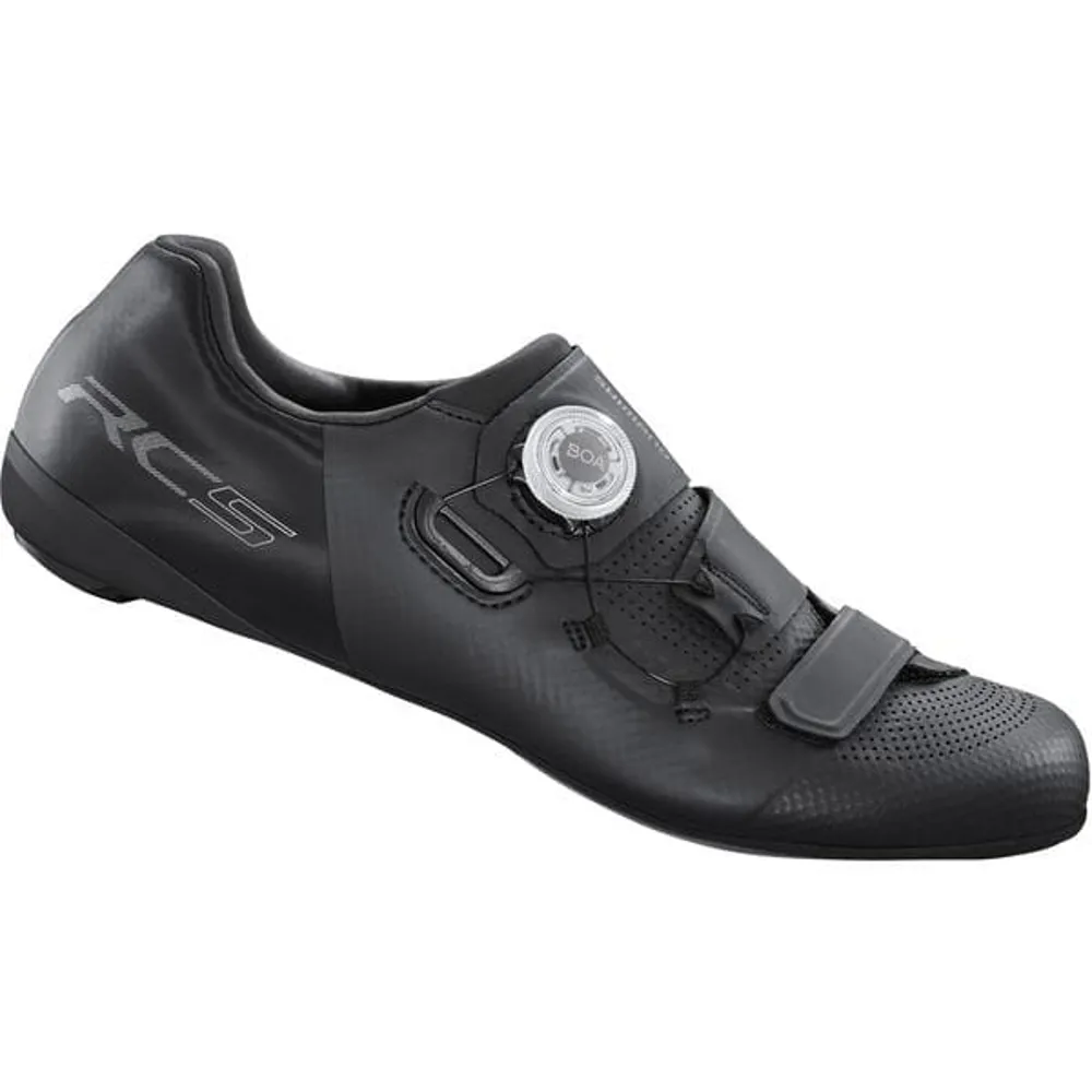 uPRISE Bikes Shimano RC502 Men's SPD-SL Road Shoes - Black | Price match, 365 day return s, 18-Month Warranty, Finance Available & Free UK Delivery