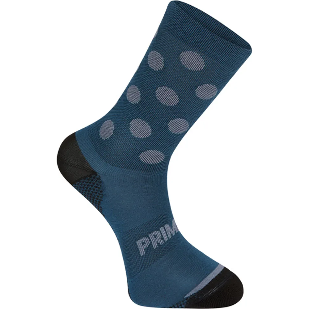 uPRISE Bikes Madison Explorer Primaloft Socks - Polka Navy Haze/Shale Blue | Price match, 365 day return s, 18-Month Warranty, Finance Available & Free UK Delivery