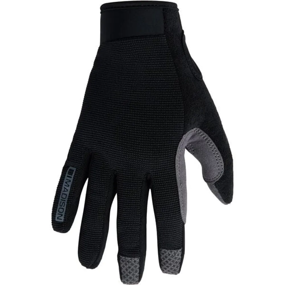 uPRISE Bikes Madison Freewheel Trail Youth Long Finger Gloves - Black | Price match, 365 day return s, 18-Month Warranty, Finance Available & Free UK Delivery