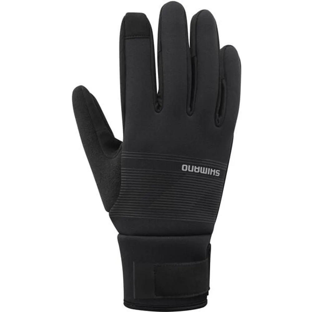 uPRISE Bikes Shimano Windbreak Thermal Long Finger Gloves - Black | Price match, 365 day return s, 18-Month Warranty, Finance Available & Free UK Delivery